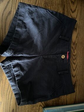Lilly Pulitzer Textured Navy Women's Bermuda Shorts